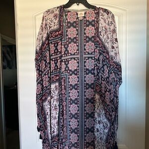 Multicolor floral cover up